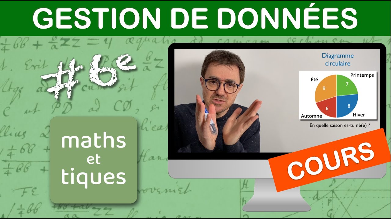 LE COURS : Gestion de données - Sixième