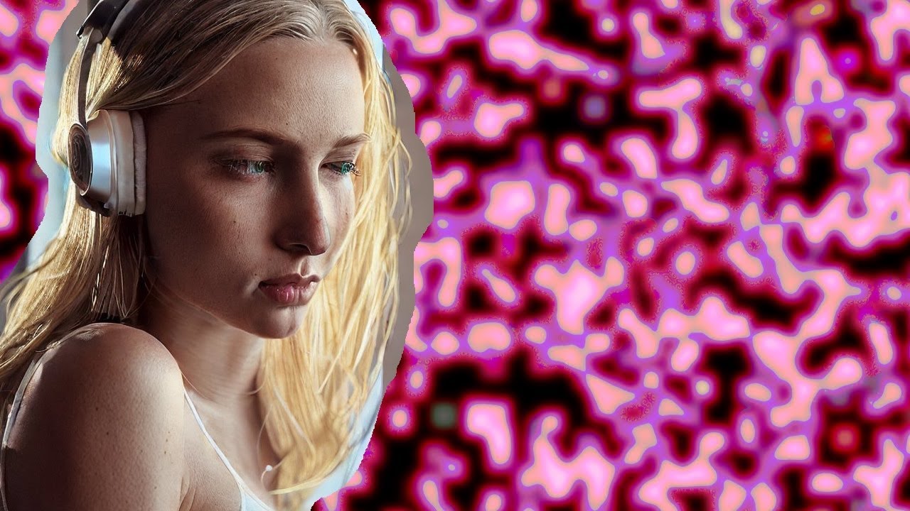 Pink squares relaxing visualization