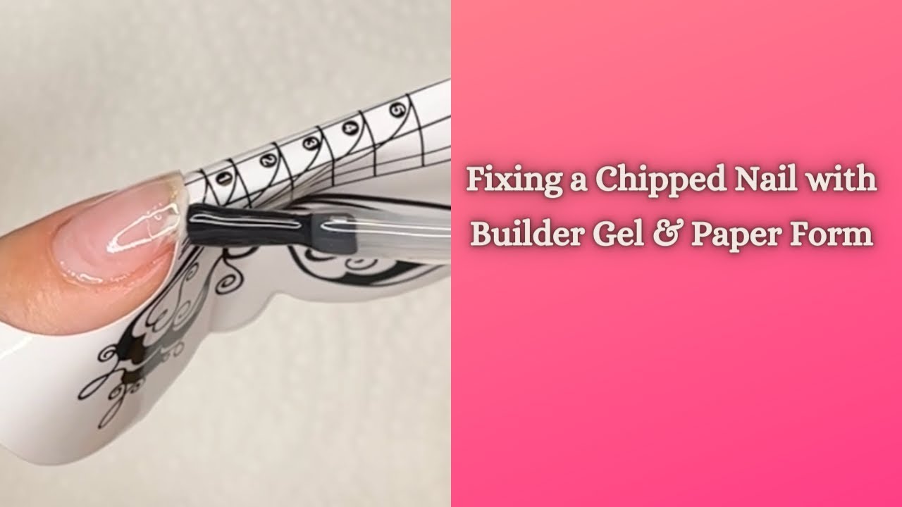 Fixing a Chipped Nail with Builder Gel and Paper Form