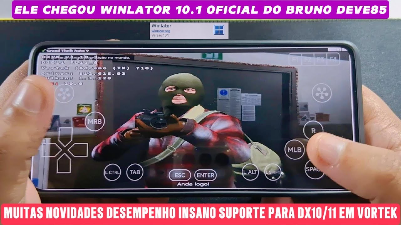 WINLATOR V10.1 OFICIAL CHEGOU COM DESEMPENHO INSANO EM JOGOS EM DX10/11 NA VORTEK SEM DRIVER TURNIP