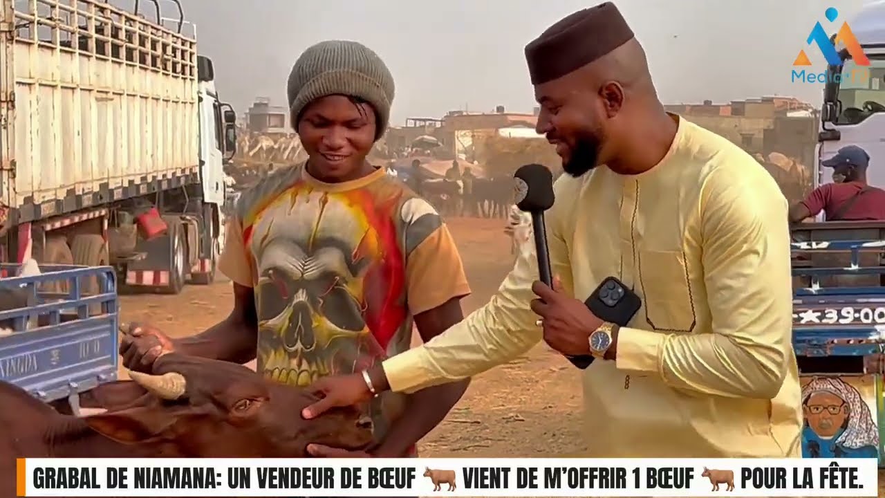 🔥 Incroyable à Niama­na : Un vendeur de bœuf m’offre un gros bœuf pour la fête au Grabal à Bamako 🇲🇱