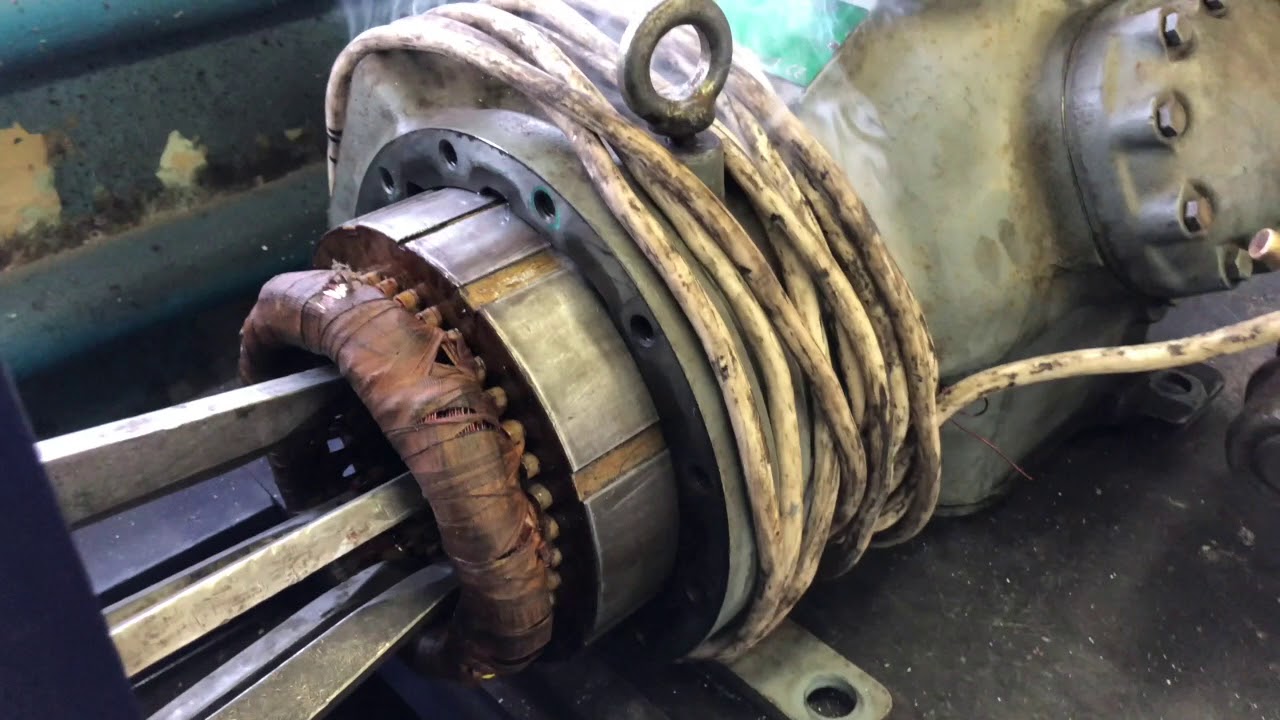 how to remove a stator from a semi-hermetic compressor with induction heating