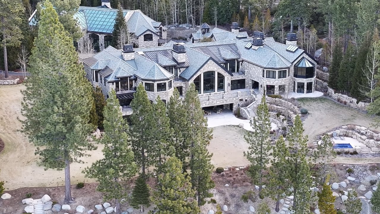 Billionaire's Row in Lake Tahoe. Beautiful mansion's and house's on lakefront property/real estate.