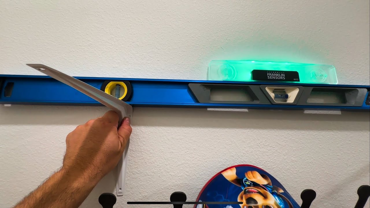 How To Hang a Shelf Bracket The Easy Way - Franklin Sensors Stud Finder & Level
