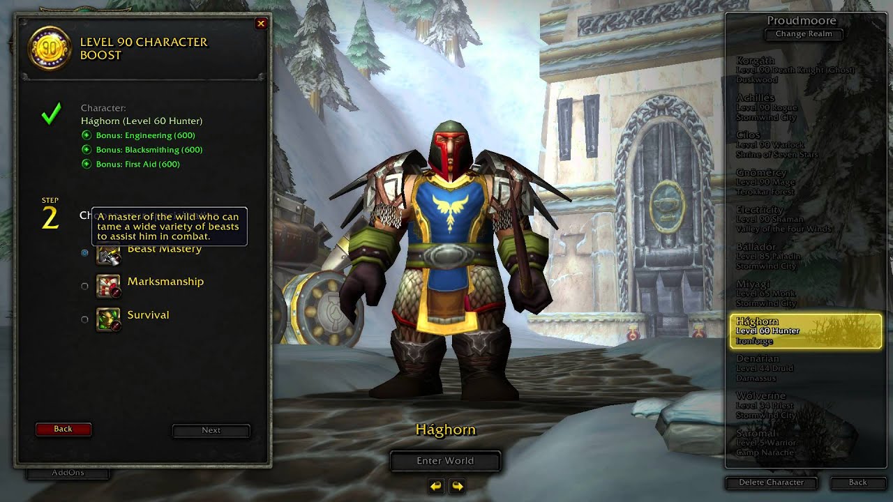 Worlds of Draenor WOD Level 90 Character Boost