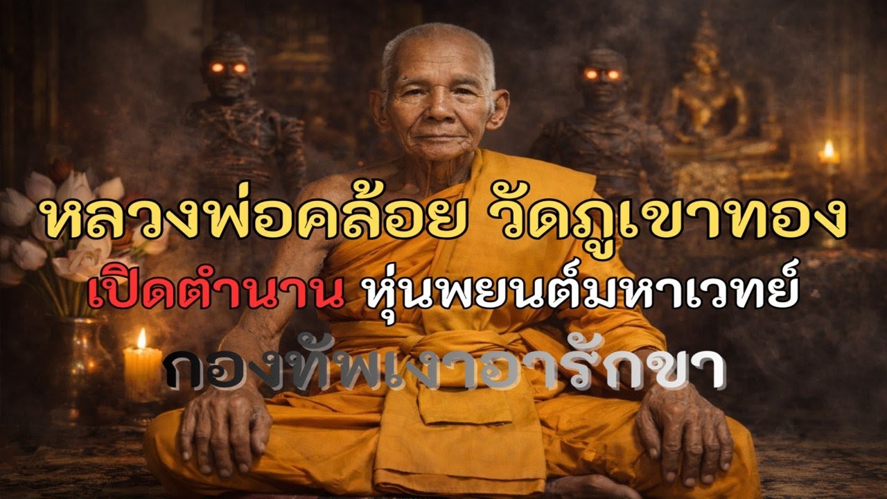 หลวงพ่อคล้อย วัดภูเขาทอง | เปิดตำนานหุ่นพยนต์มหาเวทย์ กองทัพเงาอารักขา และวิชาเขาอ้อที่ไฟยังสยบ!