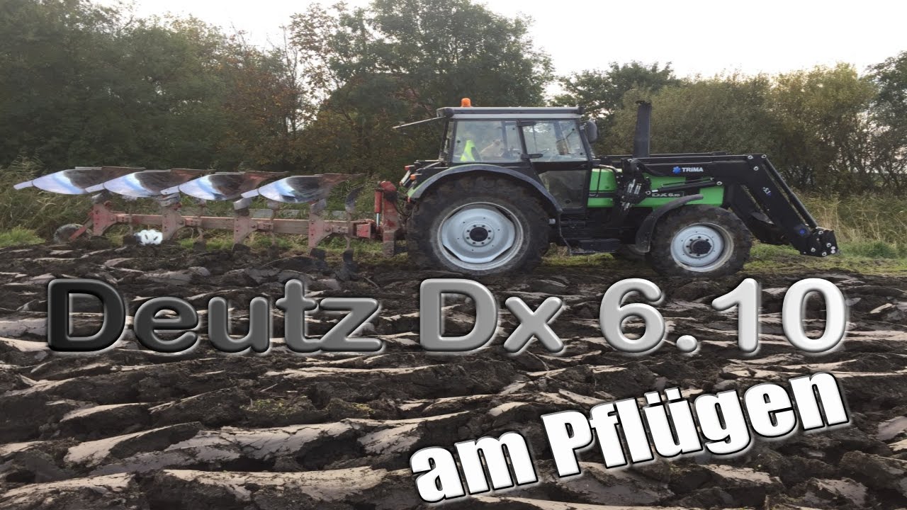 Deutz DX 6.10 am Pflügen