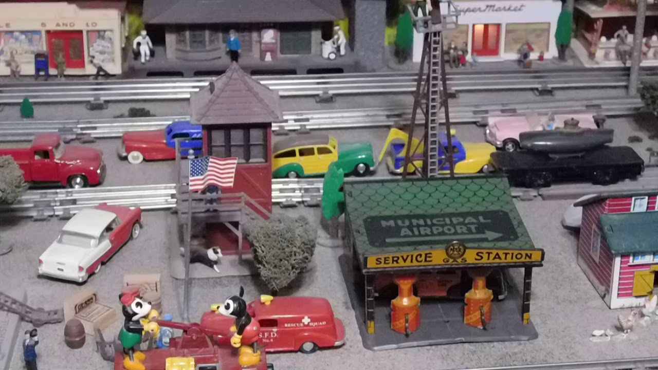 Tour Of My O Gauge, 1950's Toy Train Layout