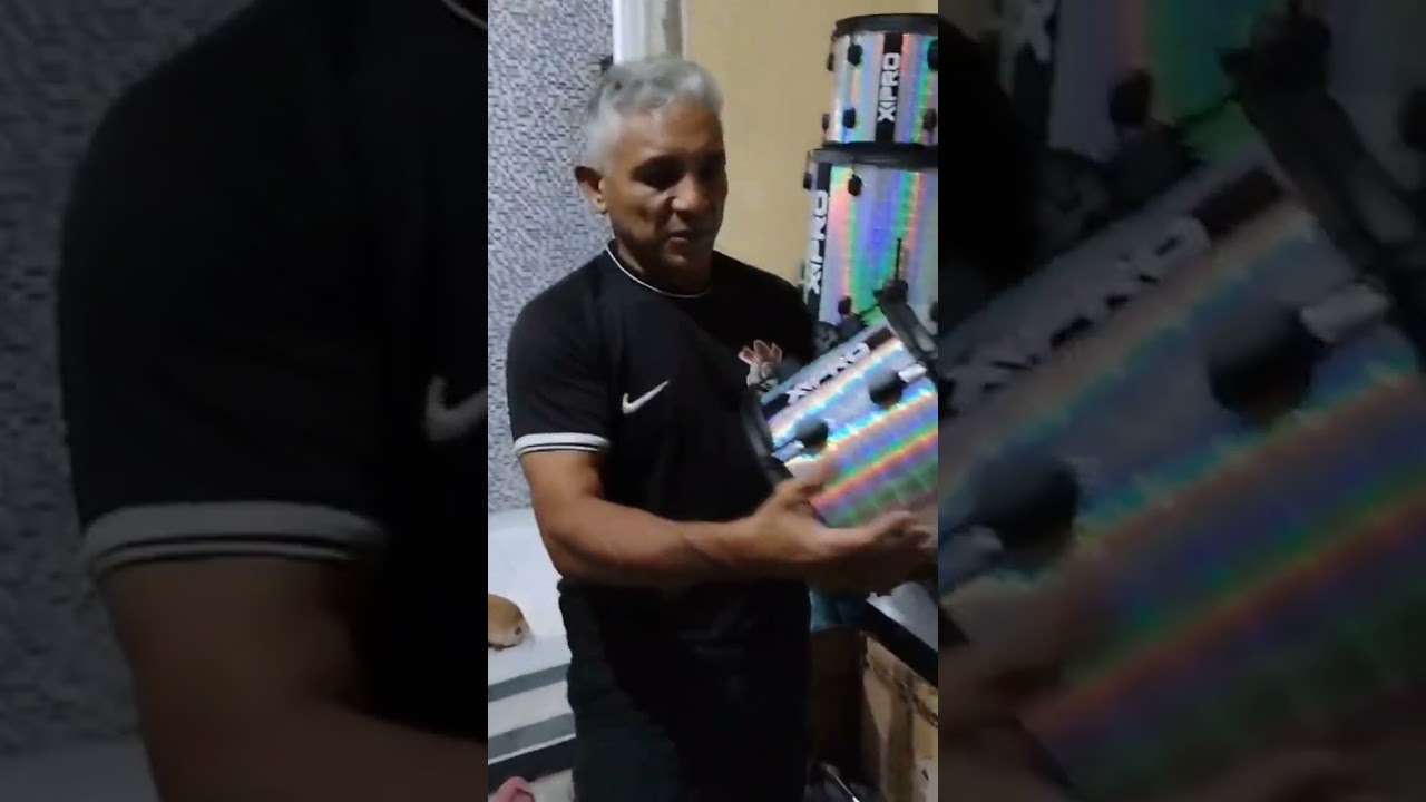 Olha a transformação dessa bateria!  Antes e depois da reforma. 