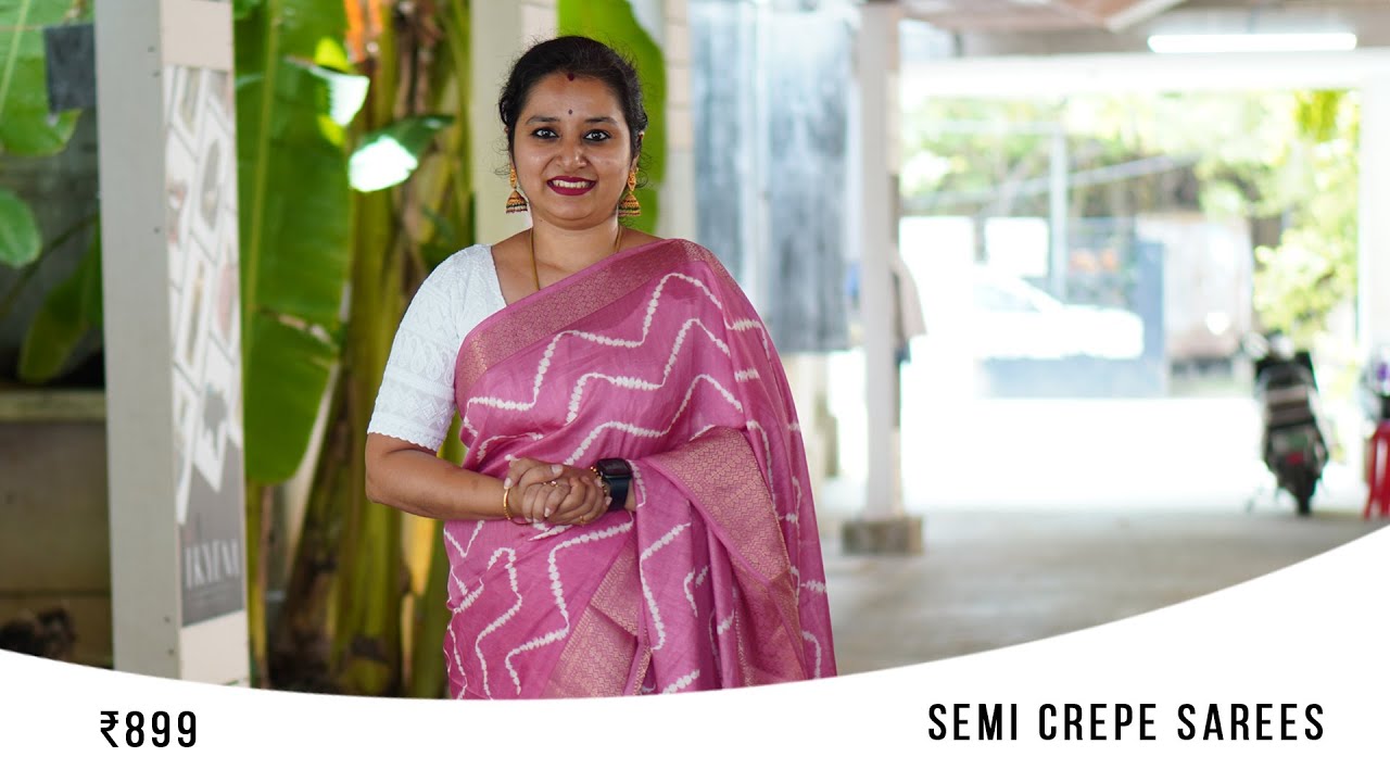 Unveiling the Beauty of Semi Crepe Sarees | Exclusive Collection by Shrus
