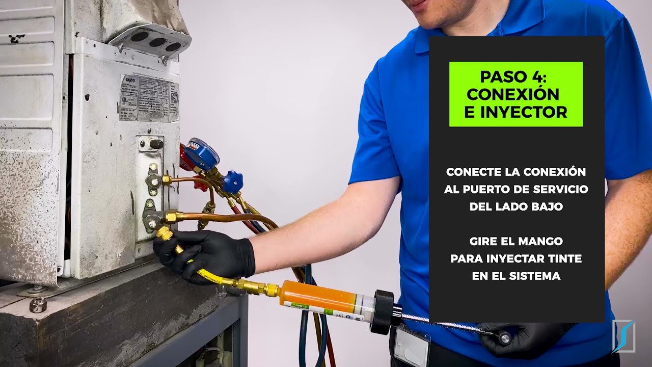 Cómo usar AC Dye para encontrar fugas: método del inyector Spectroline BigEZ ™