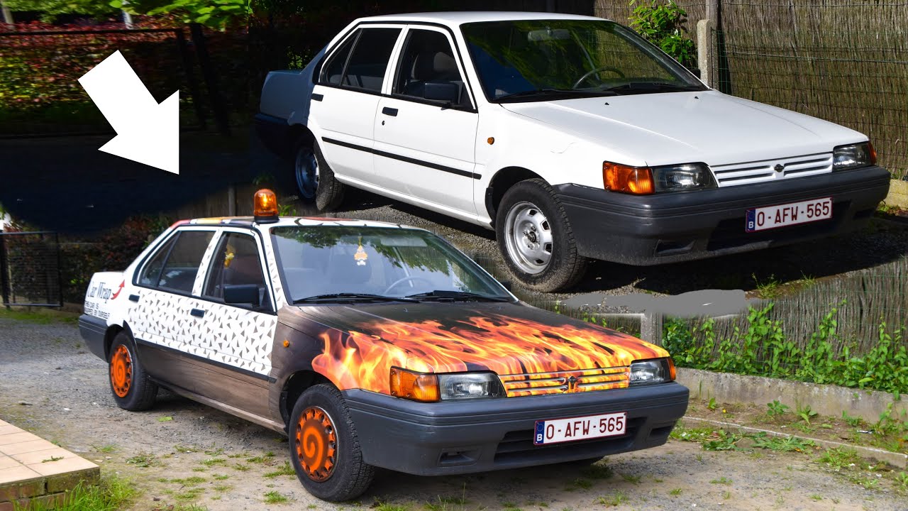3 Minutes Transformation of our Budapest Rally Car | Nissan Sunny