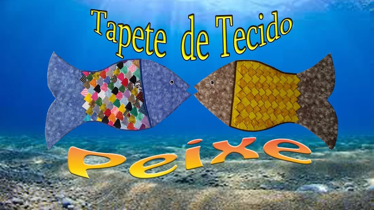 Tapete em Forma de PEIXE com Escamas de Patchwork – Veja Como Fazer!  1102
