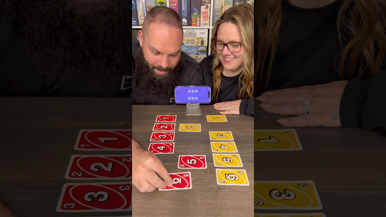 Roll The Dice And Complete The Row In This Game! #boardgames #gamenight #couple #fun