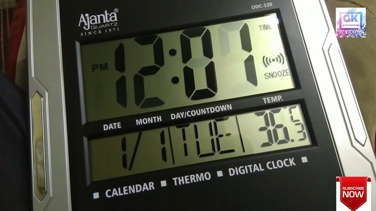 Ajanta ODC 120 wall clock time setting (how to set time in digital wall clock) | GREAT knowledge