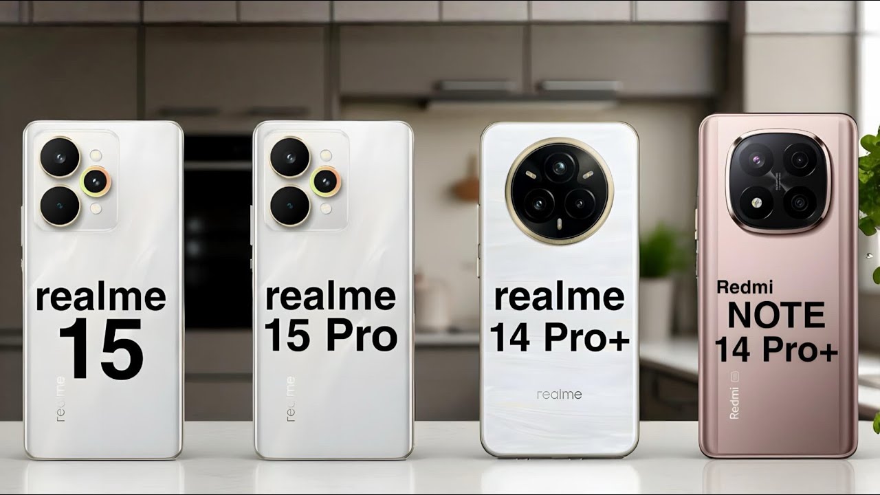 Realme 15 vs Realme 15 Pro vs Realme 14 Pro Plus vs Redmi Note 14 Pro Plus &ndash;Full Comparison @TMKTECH