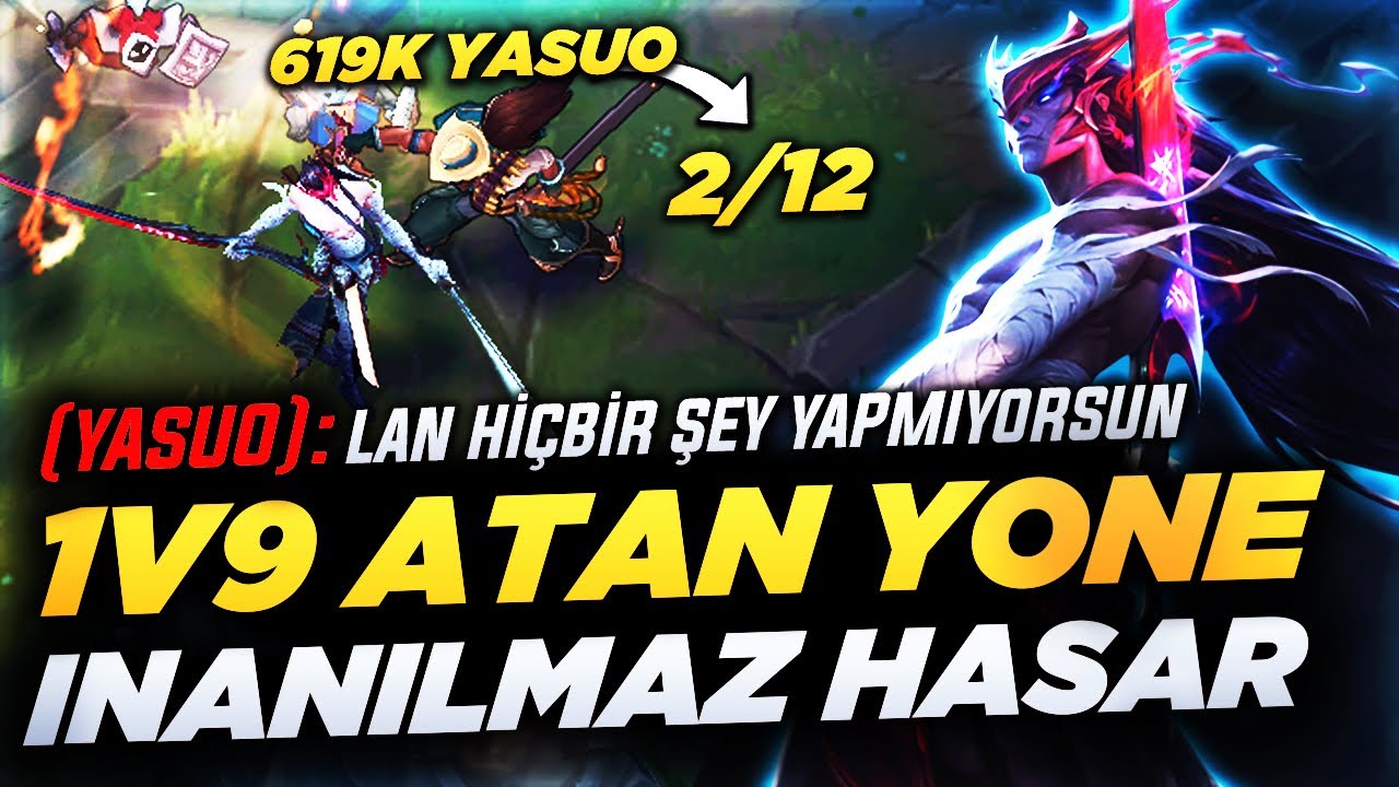 YONE İLE 1V9 OYUN TAŞIMAK!! | HİÇBİR ŞEY YAPMADAN 619K YASUO MOTOR OLDU!! | Emre Bey