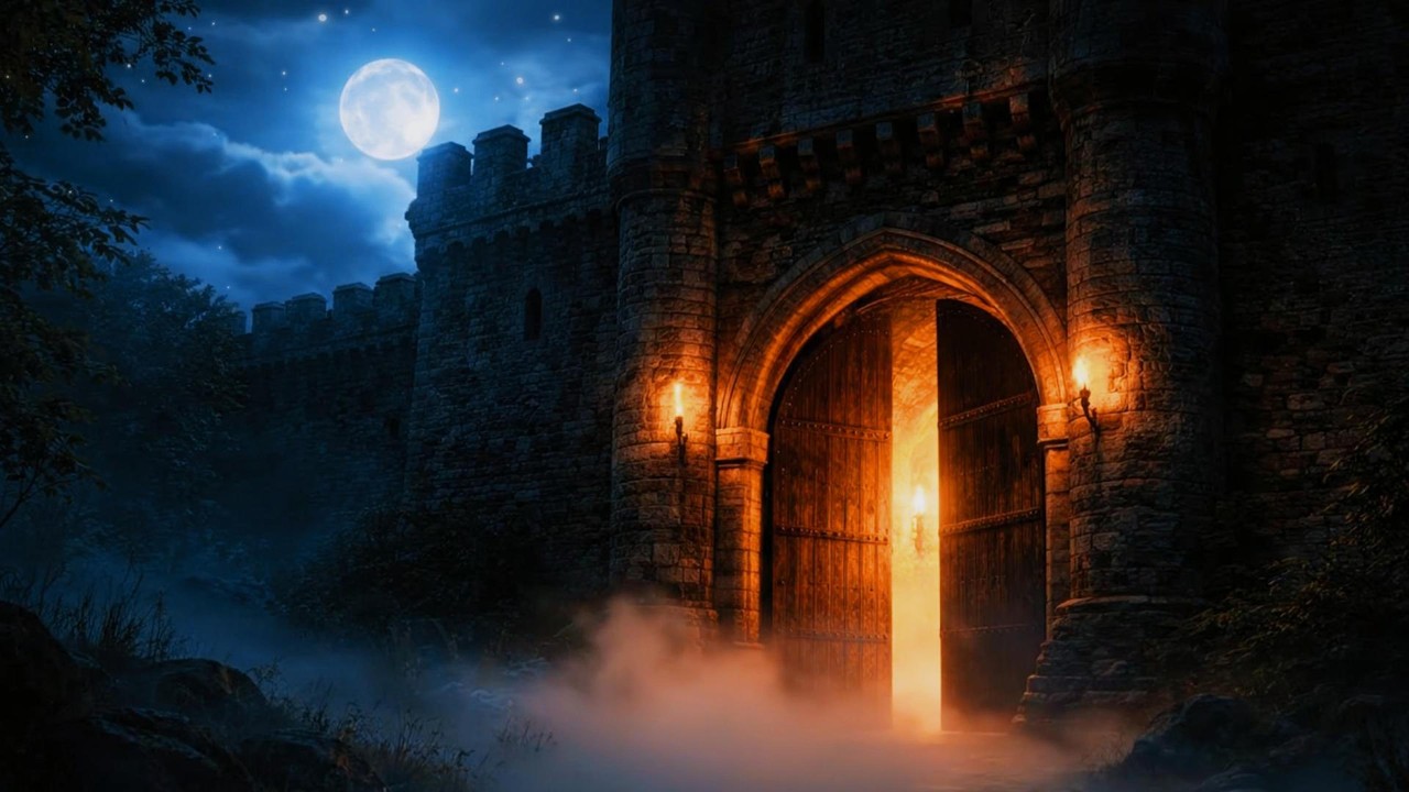 Dark Fantasy Sleep Music – Forgotten Watchtower at Night | Calm Medieval Ambience