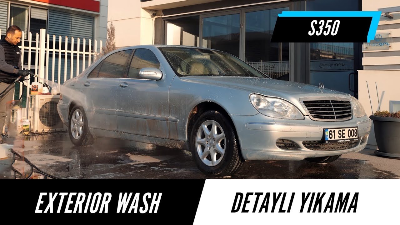 Dirty Mercedes S Class Washing & Detailing / W220 için Detaylı Dış Yıkama