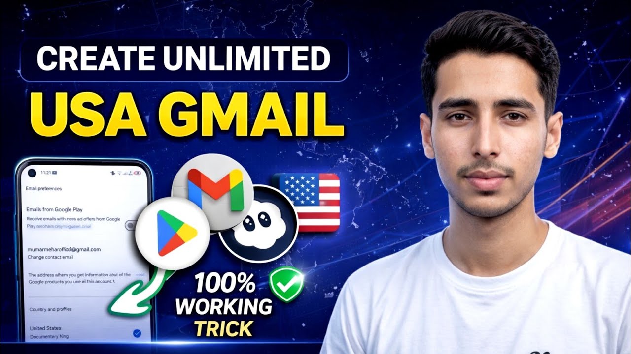 USA Gmail Banao Pakistan Main | Play Store USA Trick (2026) #usagmail