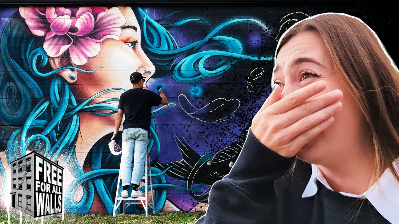 Painting A Portrait Of My Girlfriend At A Mural Festival