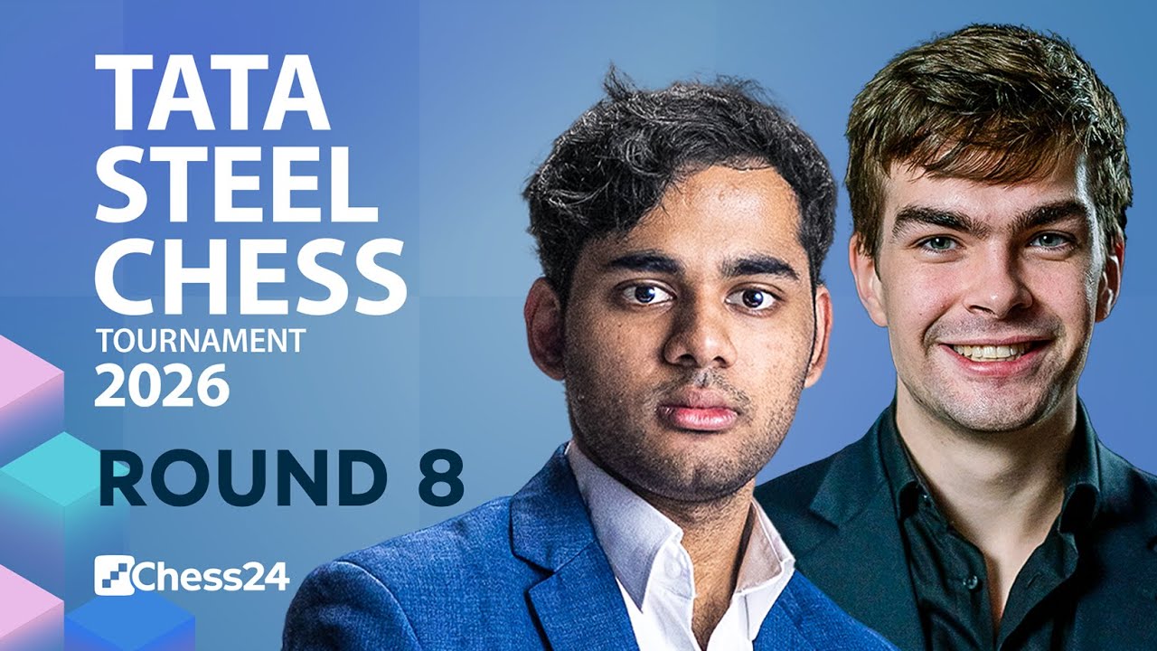 Tata Steel Wijk Aan Zee 2026:  Sindarov, Yagiz, Fedoseev & Van Foreest Clash To Catch Nodirbek! Rd 8