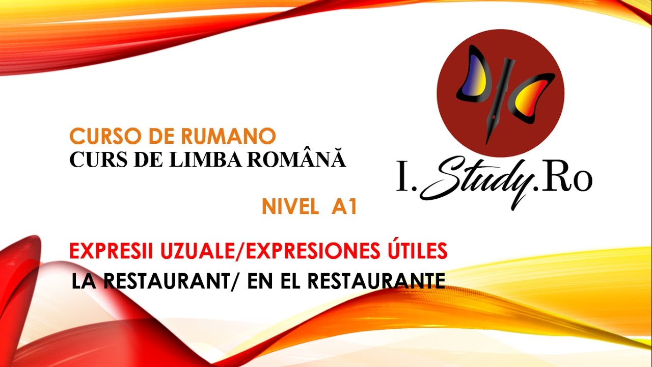 Expresiones usuales en el restaurante - Curso para aprender rumano nivel A1 # 37  I Study Ro