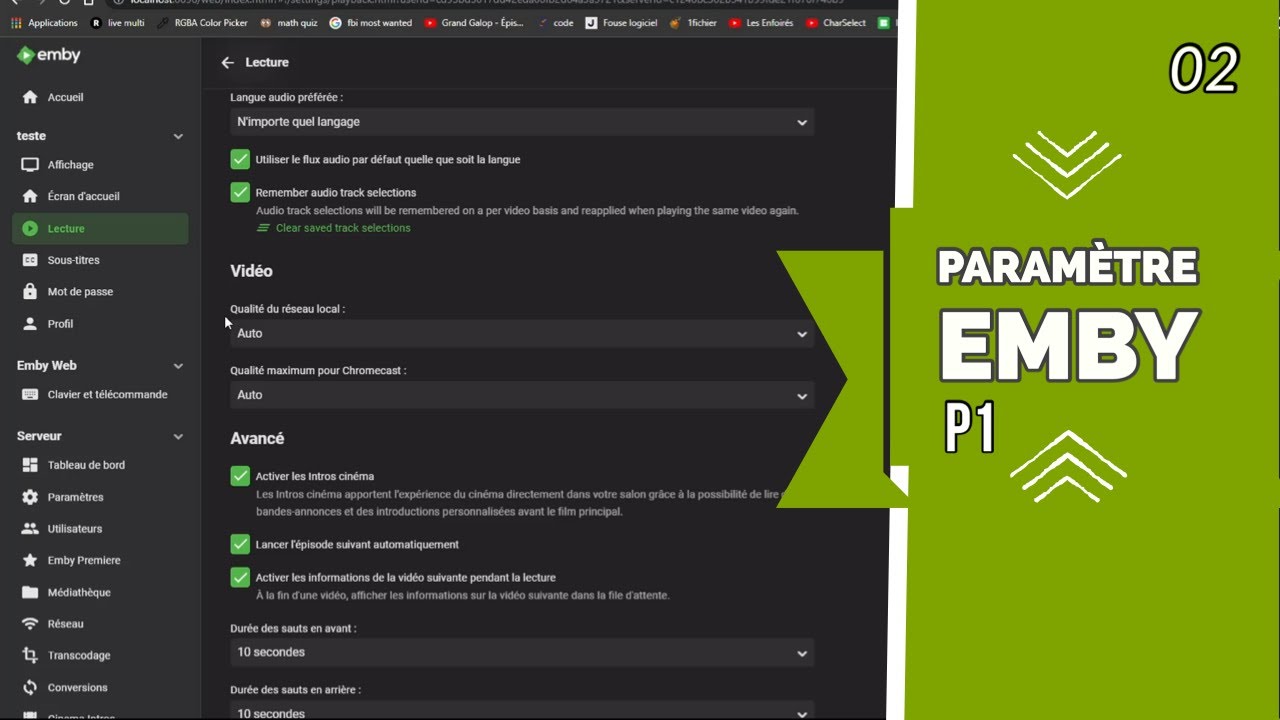 COMMENT PARAM&Eacute;TRER EMBY ? Peut-on cr&eacute;er notre propre NETFLIX ? (matthiasdess)