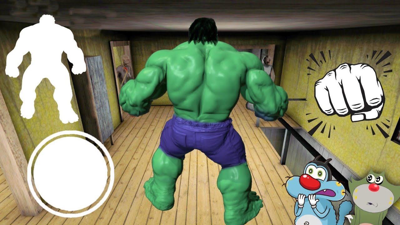 Hulk Playing Granny Chapter Two With Oggy and Jack