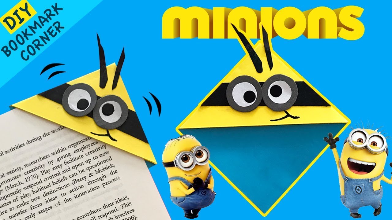 Origami MINION Bookmark Corner | Easy DIY Paper Crafts [4K]