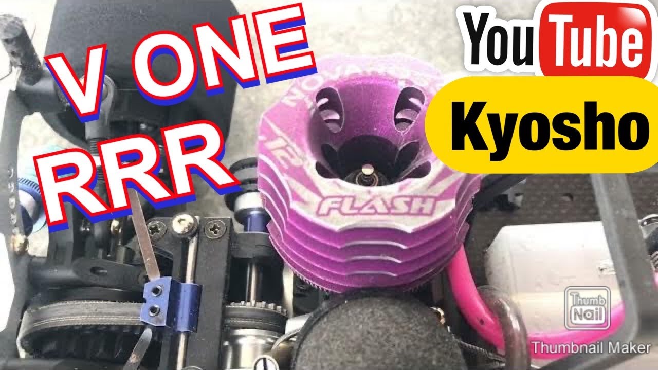 🔥 KYOSHO V ONE RRR PISTE 1/10 NITRO MOTEUR NOVAROSSI FLASH 12 - CARRO PIP AERO