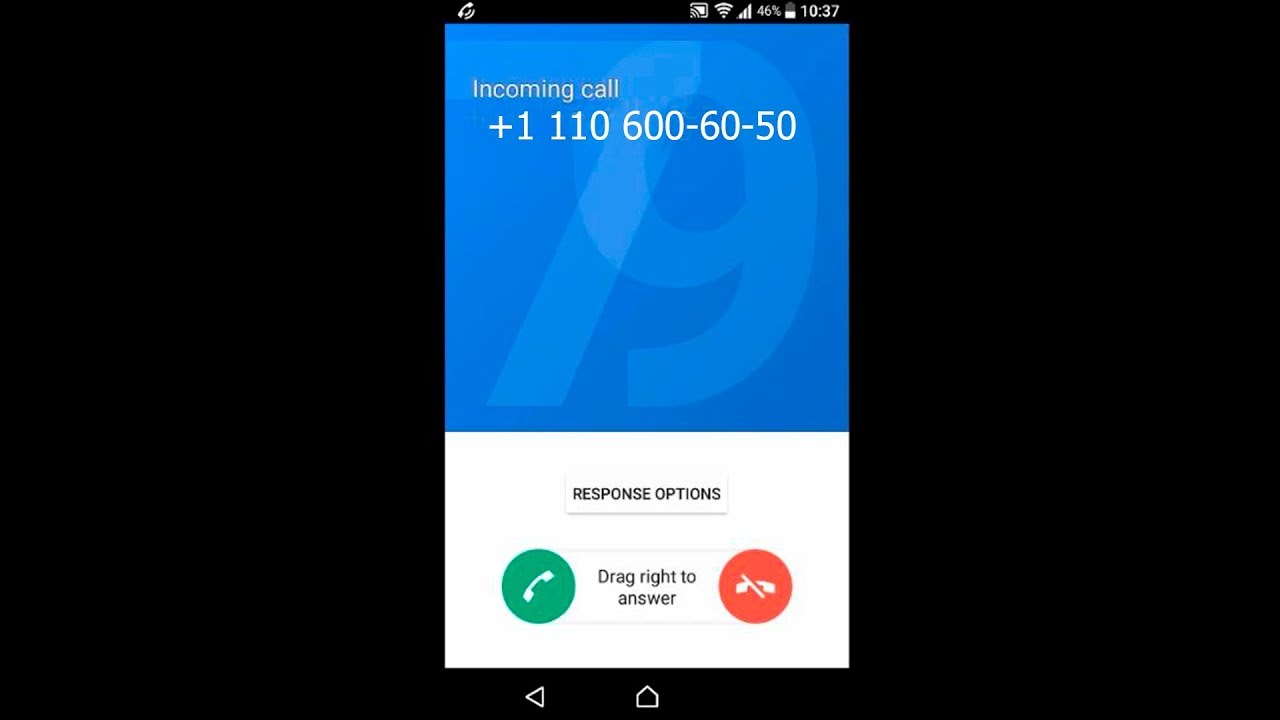 Sony Xperia XA1 incoming call