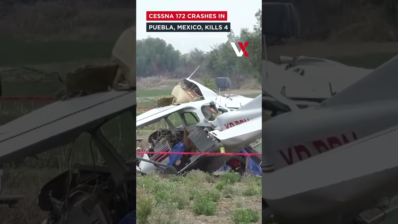 Mexico Plane Crash! Four Dead After Cessna 172 Crashes Near Industrial Park, Puebla | VERTEX