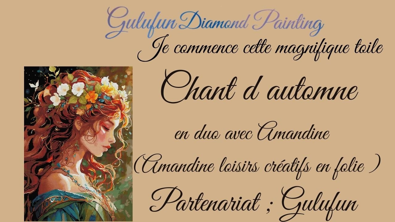 Je commence cette magnifique toile #diamondpainting #Gulufun duo avec Amandine .