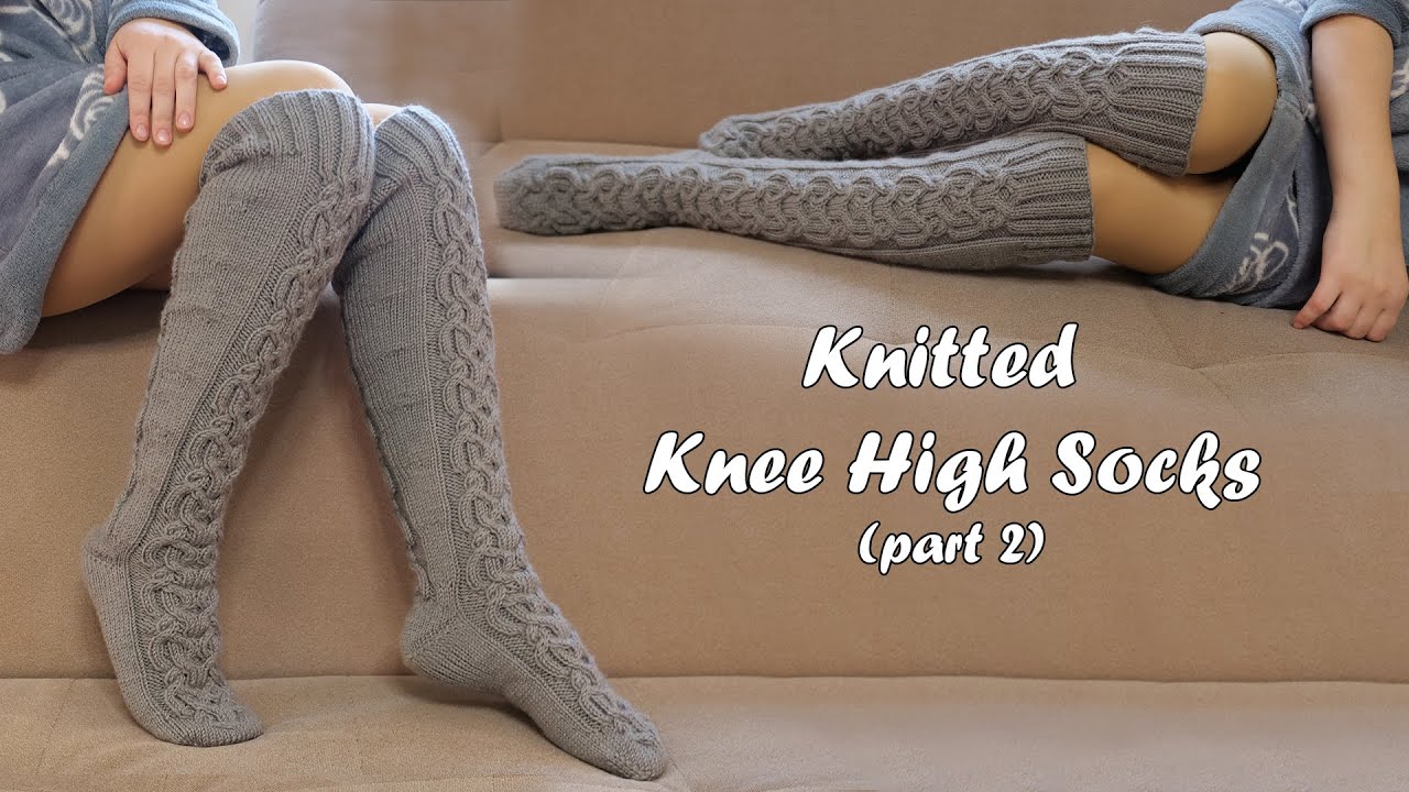 Носки – гольфы вязаные от мыска 🧦 - часть 2 | Knitted Knee High Socks 🐭 - part 2