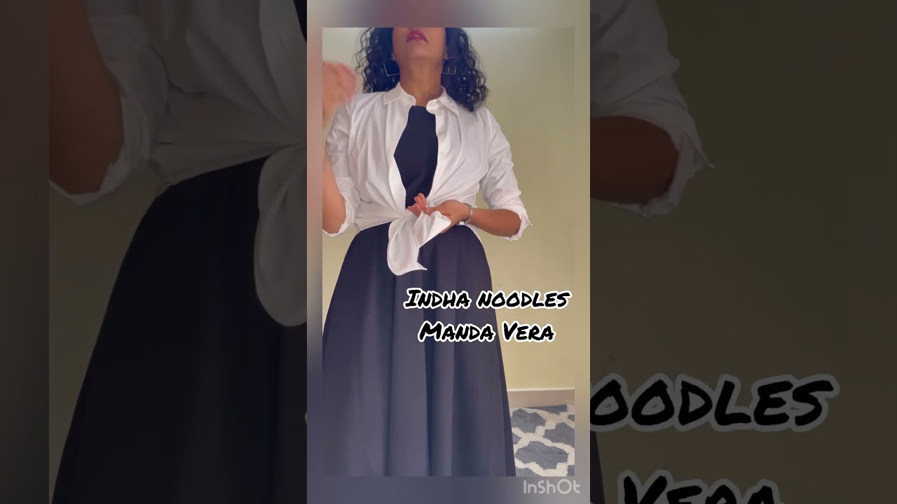 How to tie a shirt in a minute? #whiteshirts #tieshirt #tamilcontentcreator #tamilblogger #curlyhair