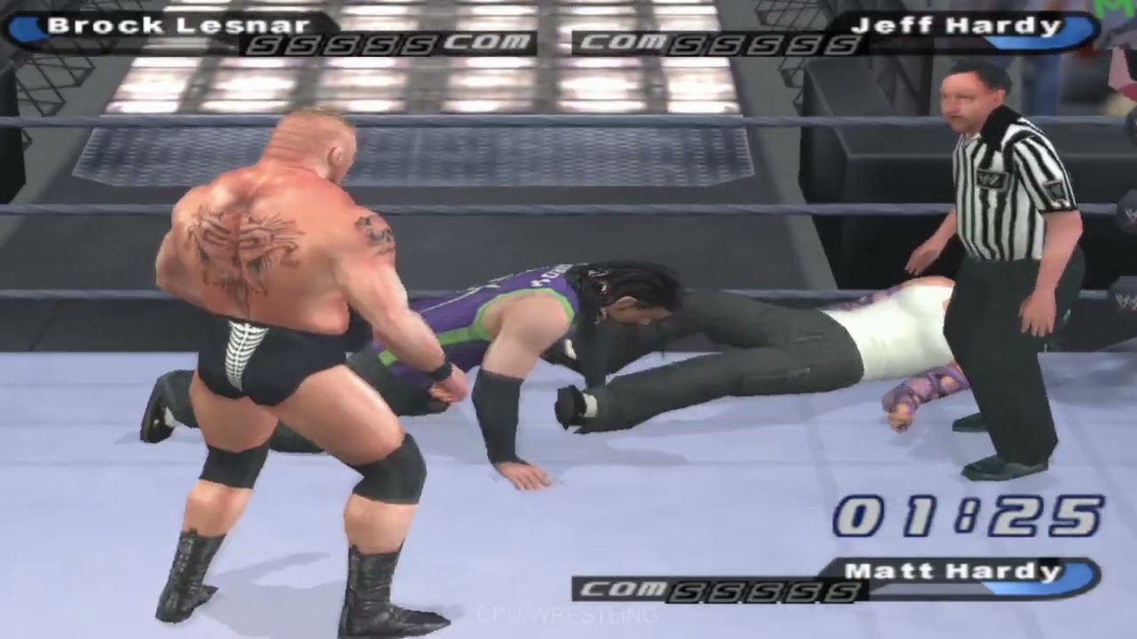 WWE SD! Shut Your Mouth | HANDICAP MATCH | Brock Lesnar vs Jeff Hardy & Matt Hardy!