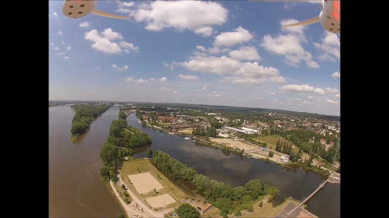 Hochwasser vom 10.06.2013 kommt nach Geesthacht Elbe Flut