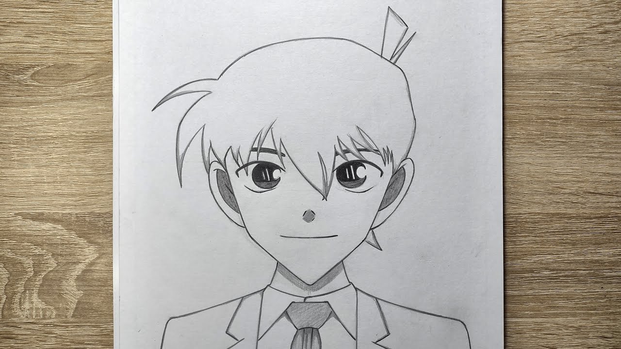 تعلم رسم سينشي من انمي المحقق كونان - خطوة بخطوة للمبتدئين