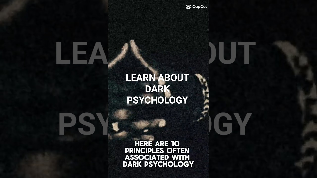 Dark psychology is used to influence, manipulate, or control others