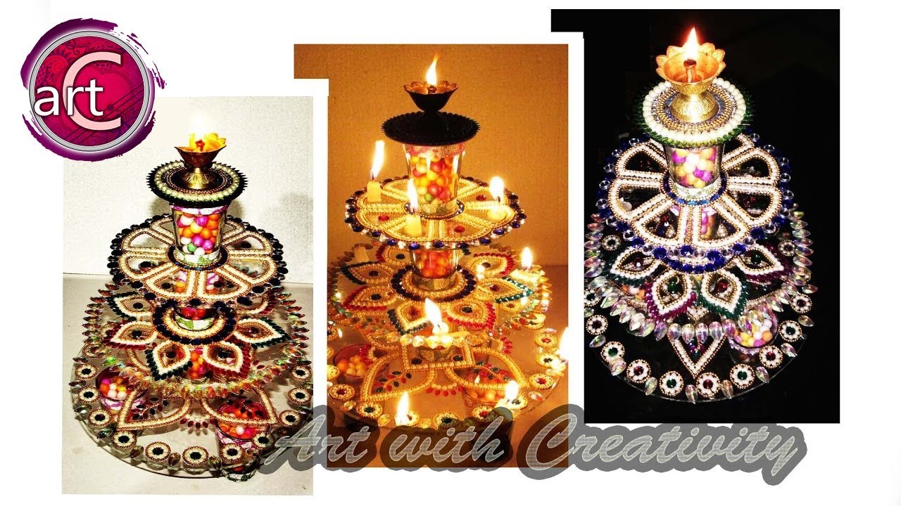 HOW TO: make diya stand  (diya stand decoration)
