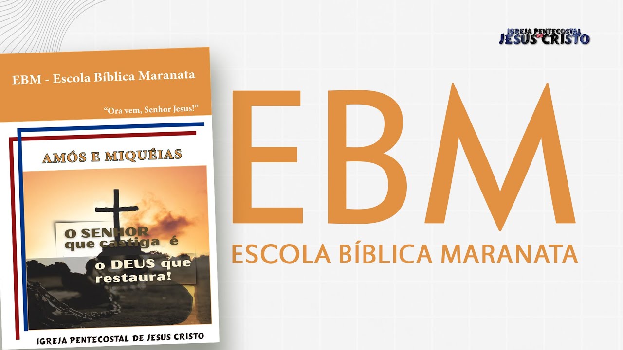 EBM | ESCOLA BÍBLICA MARANATA | EBD | 15/03/2026 | DOMINGO | @IPJCOFICIAL