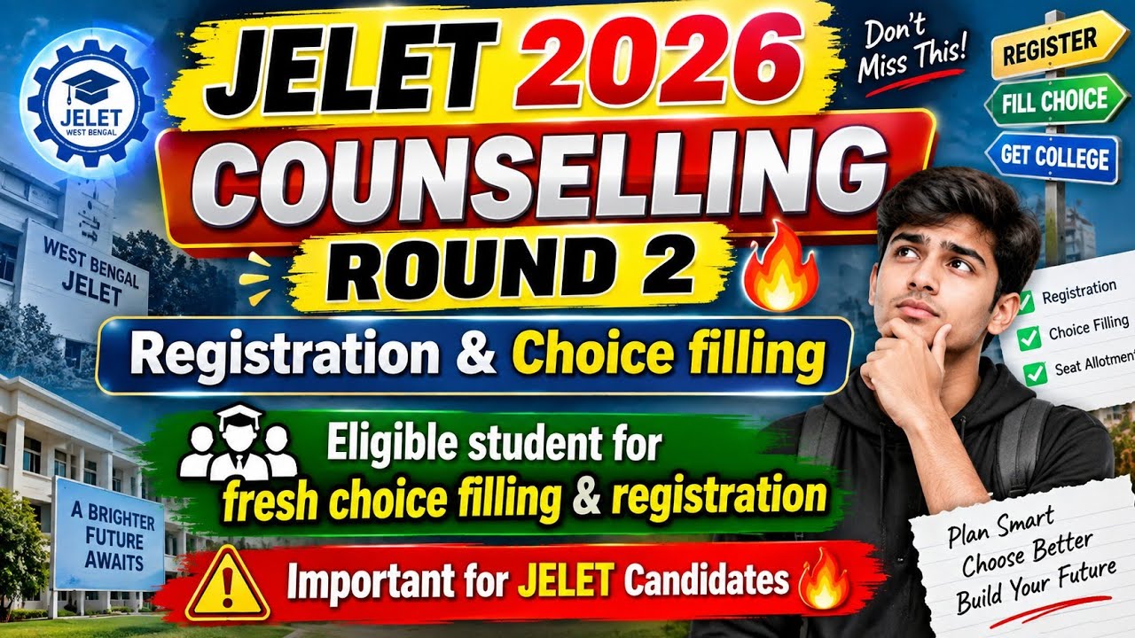 West Bengal Jelet 2026 Counselling notice #jelet2026 #wbjee #decentralizedcounselling