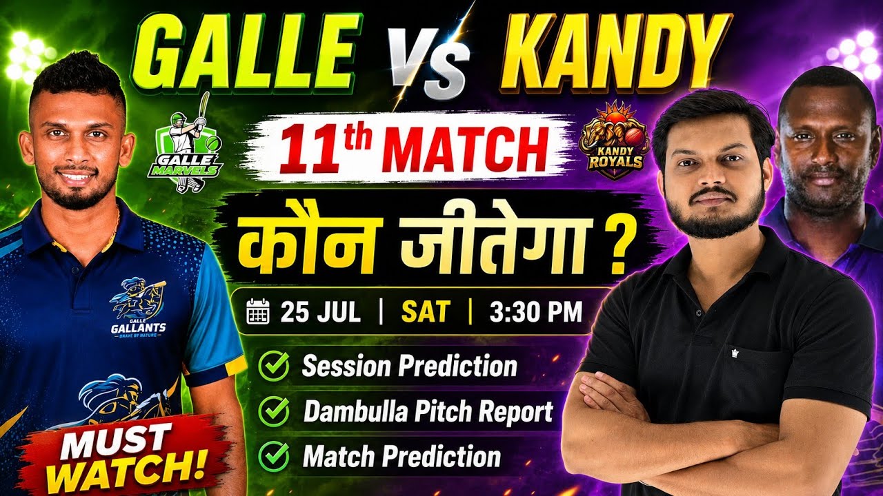 Galle gallants vs kandy royals lpl 11th match prediction, gg vs kr today match prediction 