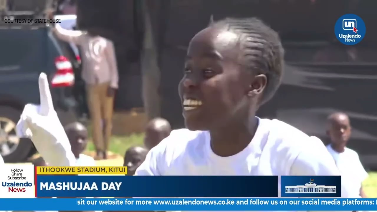 Children honor the late Raila Odinga with an amazing performance during Mashujaa Day In Kitui County