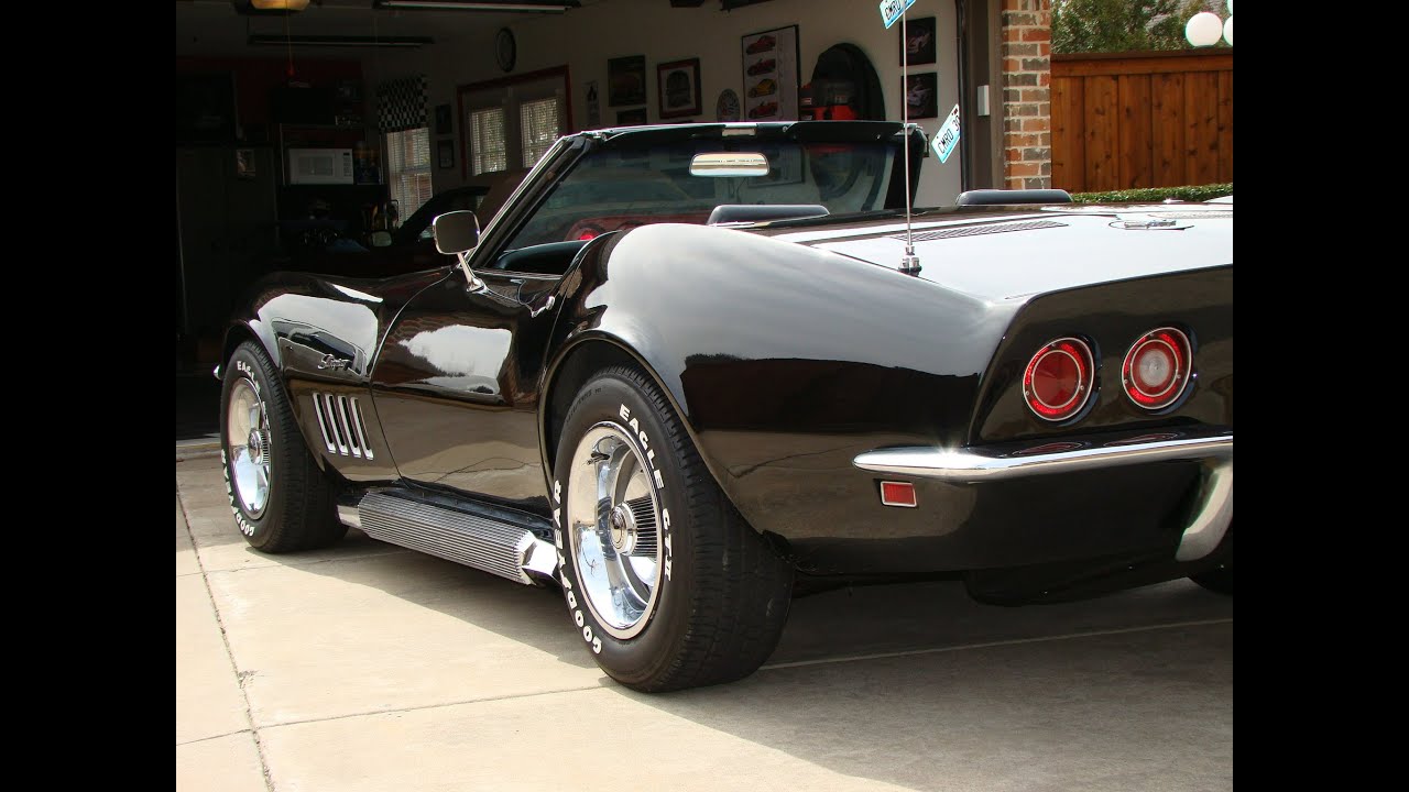 1969 Corvette 427 Tri-Power, Triple Black, w/Factory SidePipes.3gp