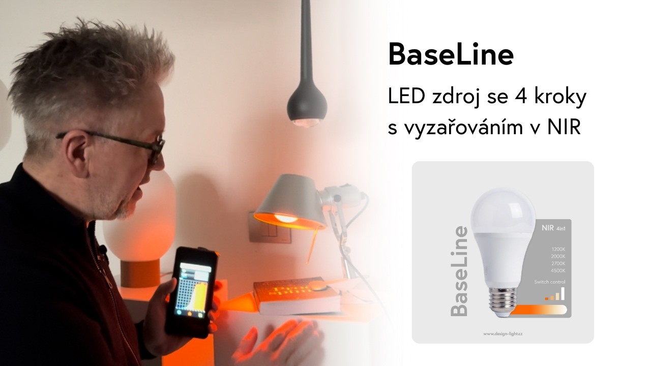 BaseLine LED E27 HIGH CRI + NIR 4v1 - LED zdroj s vyzařováním v NIR - pro ty, kteří vědí