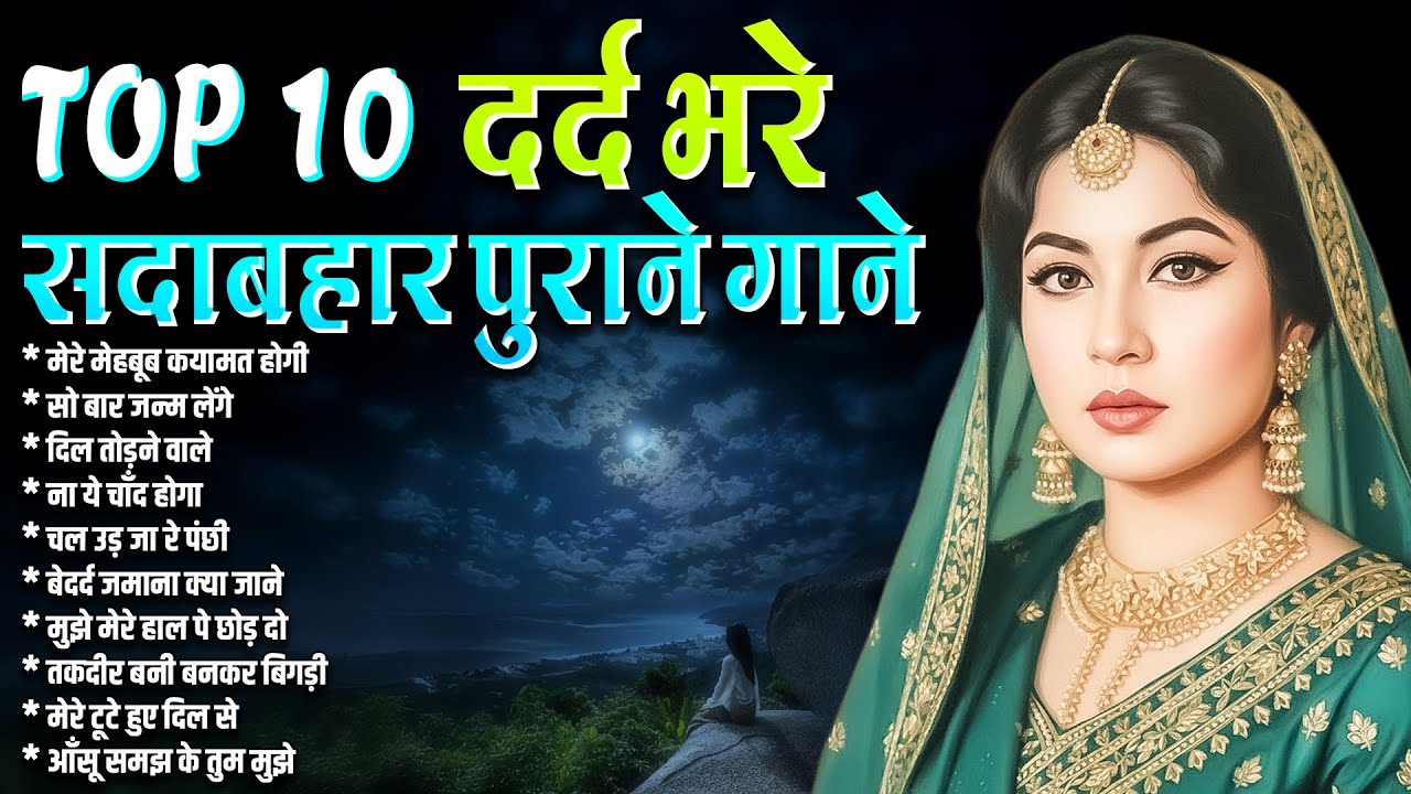 TOP 10 दर्द भरे सदाबहार पुराने गाने | मेरे मेहबूब कयामत होगी | सो बार जन्म लेंगे | Sadabahar Gaane