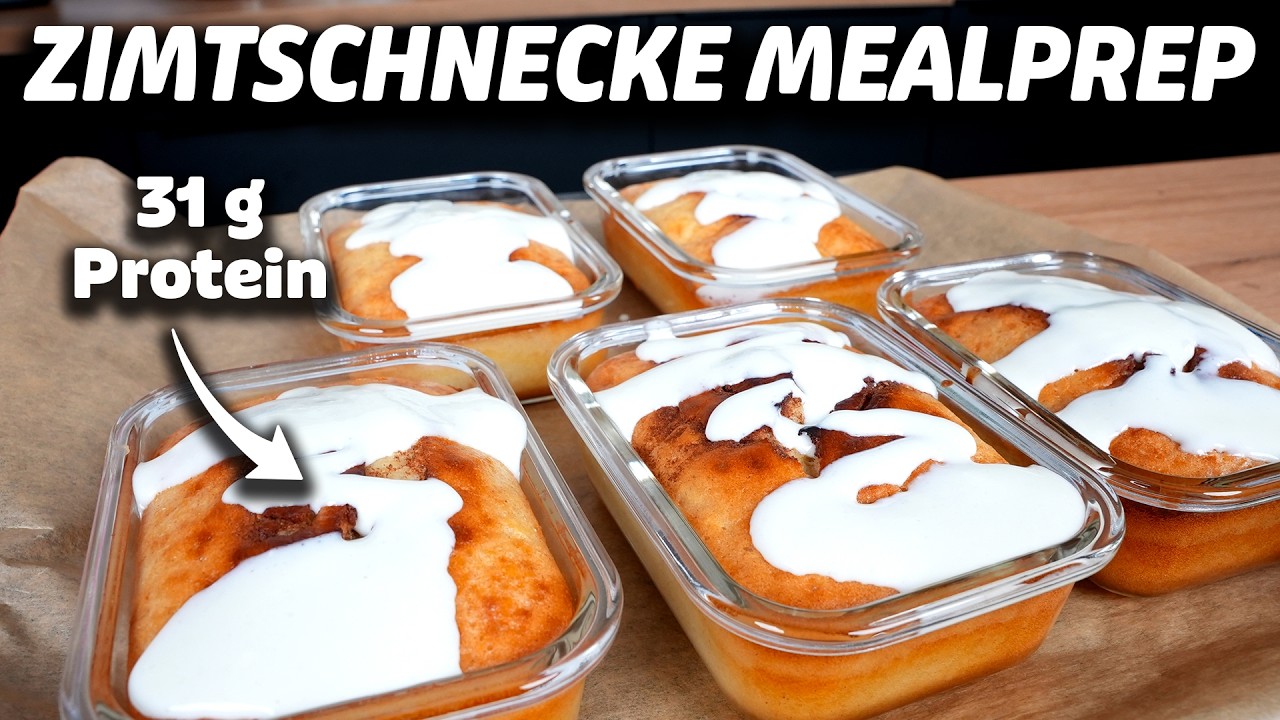 Zimtschnecken Mealprep: Dieses Fitness-Frühstück hat 31g Protein