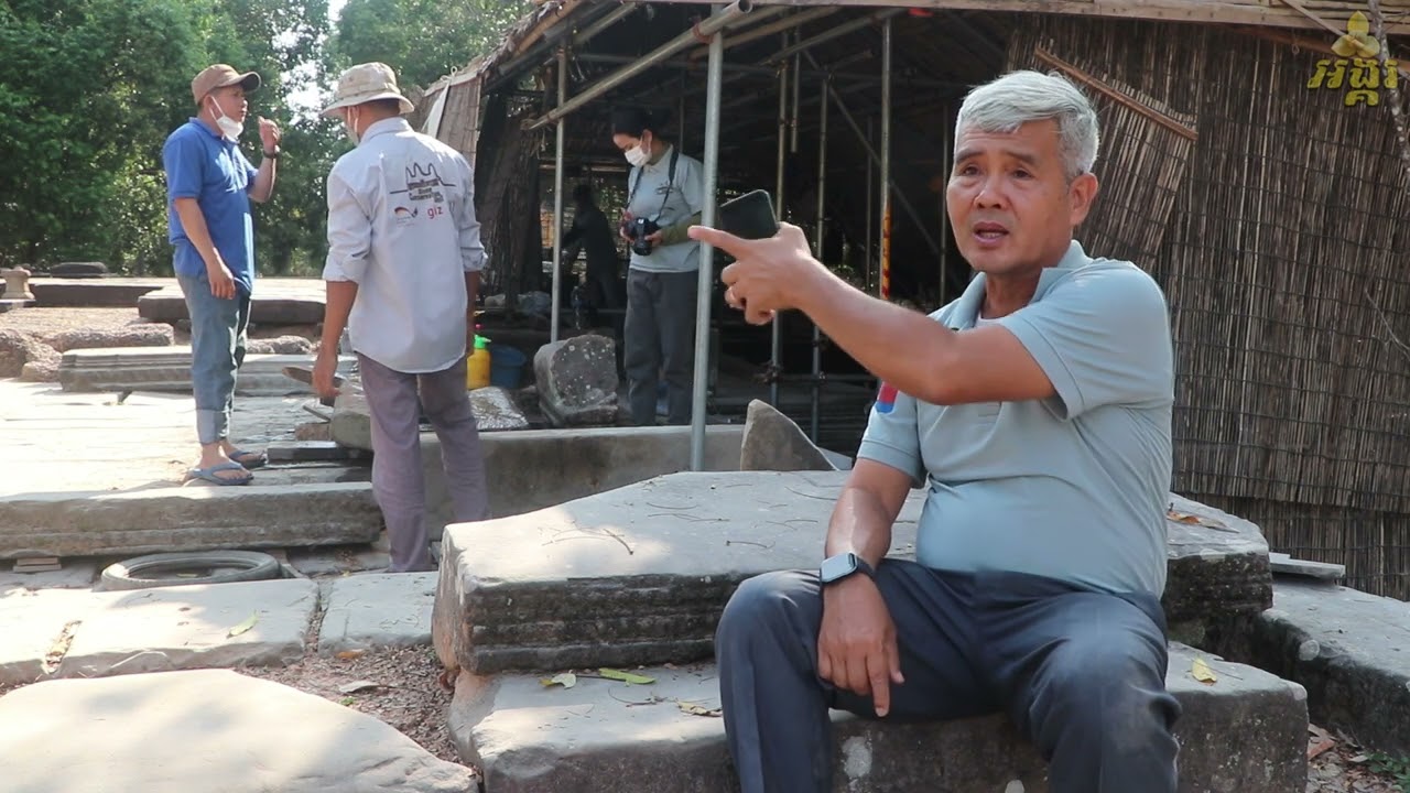 អាជ្ញាធរជាតិអប្សរា និងGIZ បន្តជួសជុលបង្កាន់ដៃនាគរានហាលខាងកើត ប្រាសាទបន្ទាយសំរ៉ែ